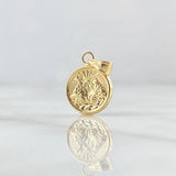 Dije Santisima Trinidad 0.85gr / 2.2cm / Circulo Mate Troquelado Oro Amarillo 18K ©