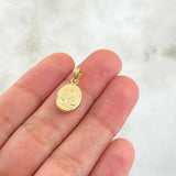 Dije San José 0.65gr / 2cm / Ovalo Cargador Liso Oro Amarillo 18K ©
