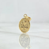 Dije San José 0.65gr / 2cm / Ovalo Cargador Liso Oro Amarillo 18K ©