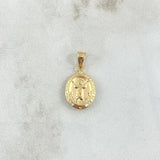 Pendant Divine Child 0.65gr / 2cm / Matte Oval Die-Cut 18K Yellow Gold ©