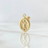 Pendant Divine Child 0.65gr / 2cm / Matte Oval Die-Cut 18K Yellow Gold ©