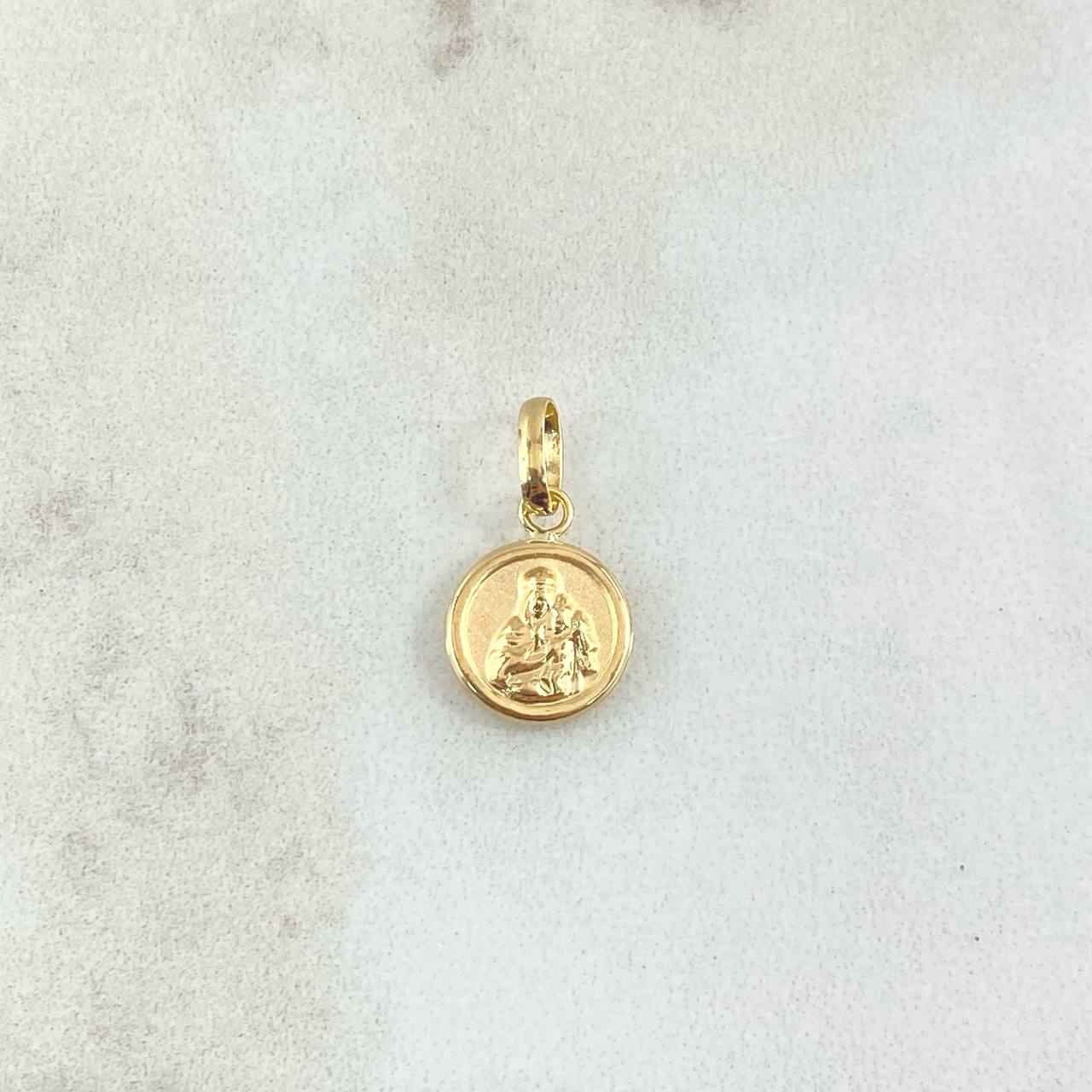 Pendant Virgen Del Carmen 0.45gr / 1.5cm / Smooth Yellow Gold 18K Charger *
