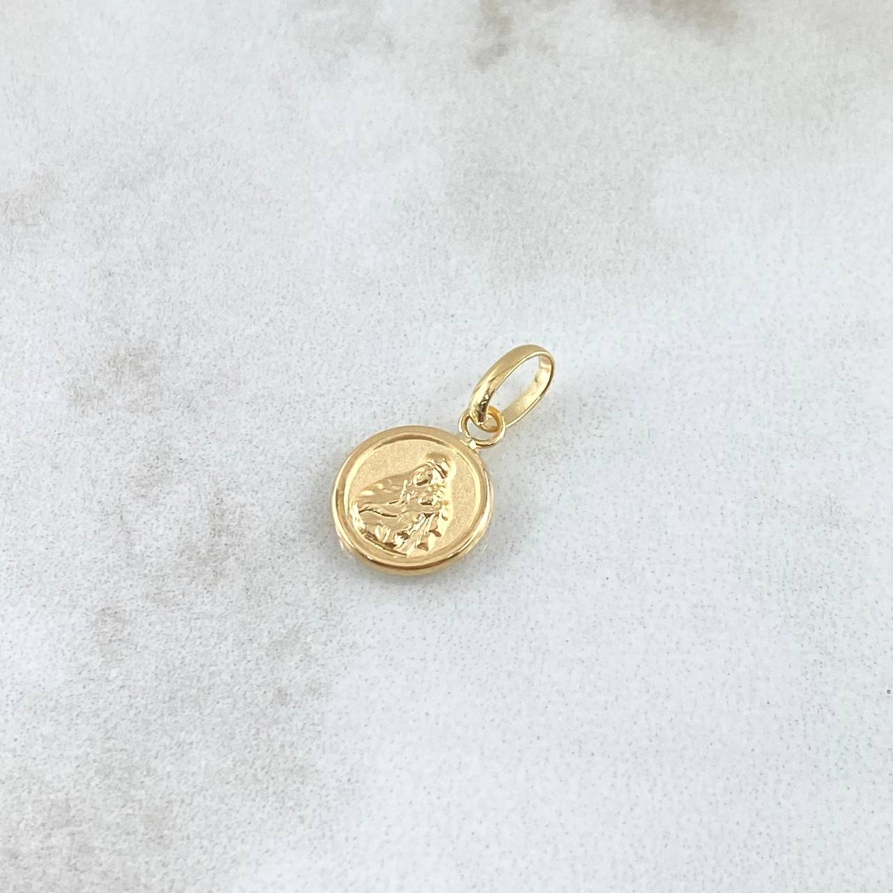 Pendant Virgen Del Carmen 0.45gr / 1.5cm / Smooth Yellow Gold 18K Charger ©