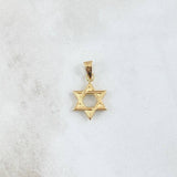 Dije Estrella De David 0.55gr / 2cm / Rayada Oro Amarillo 18K *