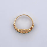 Crown Cross Ring 2.45gr / Size 6 1/2 / 18K Yellow Gold &