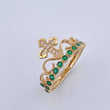 Crown Cross Ring 2.45gr / Size 6 1/2 / 18K Yellow Gold &