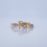 Iron Ring 1.75gr / Size 6 / Two-tone Yellow and White Gold 18K &