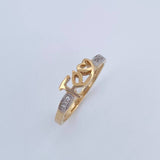 Iron Ring 1.75gr / Size 6 / Two-tone Yellow and White Gold 18K &