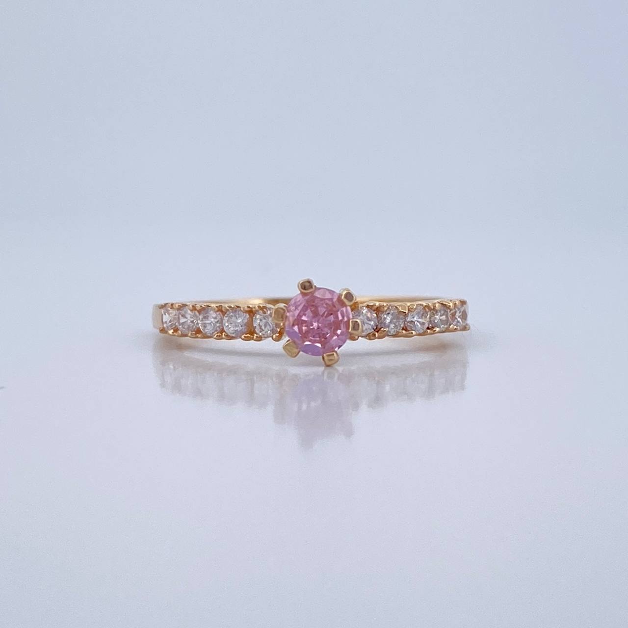 Anillo Solitario Churumbela 1.9gr / T7 1/2 / Oro Amarillo 18K &