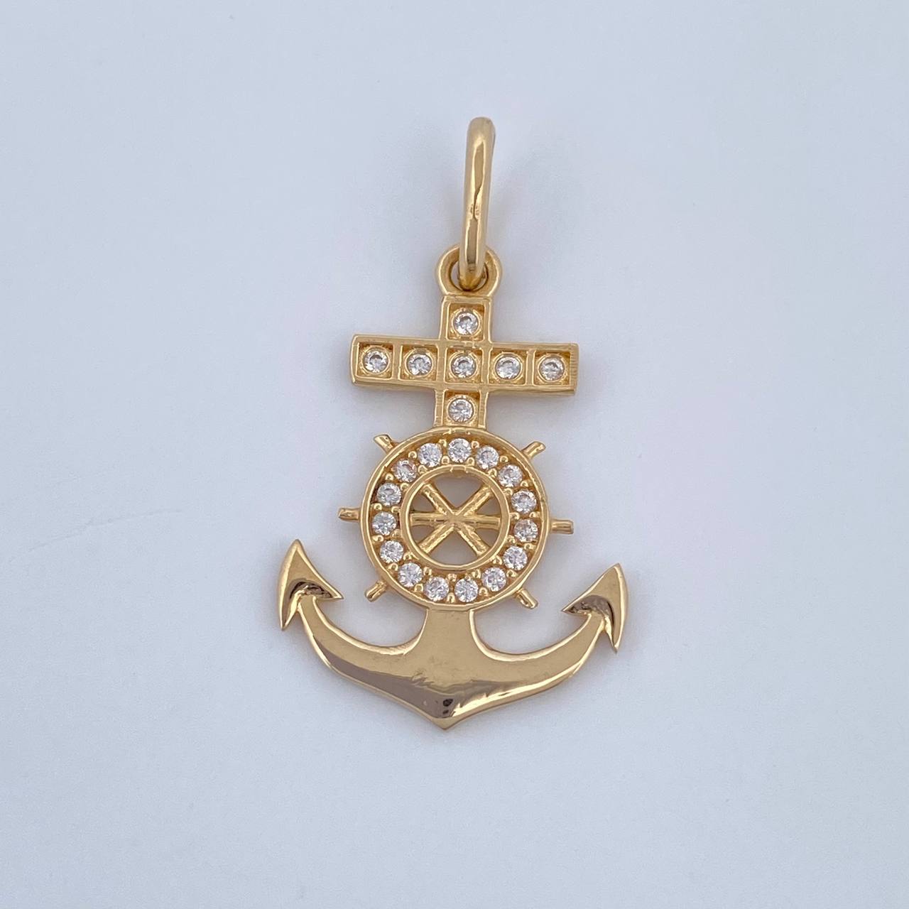 Anchor Helm Pendant 1.5gr / 2.6cm / 18K Yellow Gold &