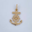 Anchor Helm Pendant 1.5gr / 2.6cm / 18K Yellow Gold &