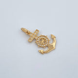 Anchor Helm Pendant 1.5gr / 2.6cm / 18K Yellow Gold &