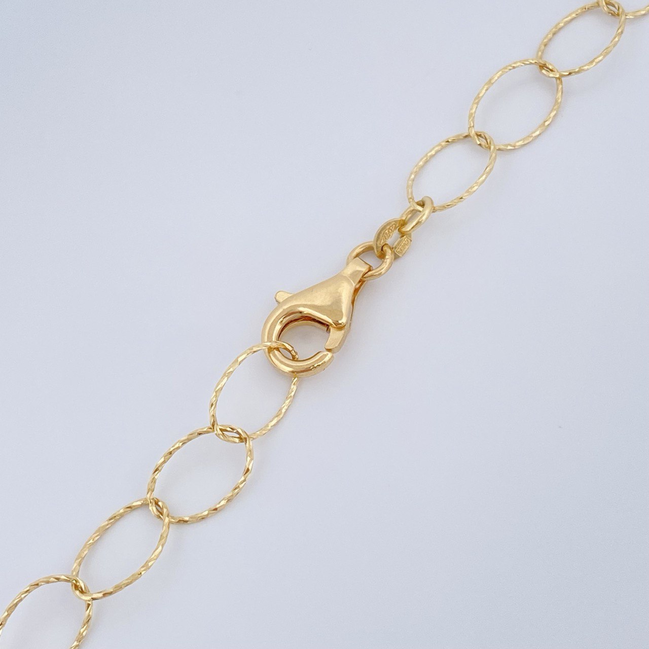 Cadena Aros 12.95gr / 63cm / Dos Oros Amarillo Blanco +4 18K &
