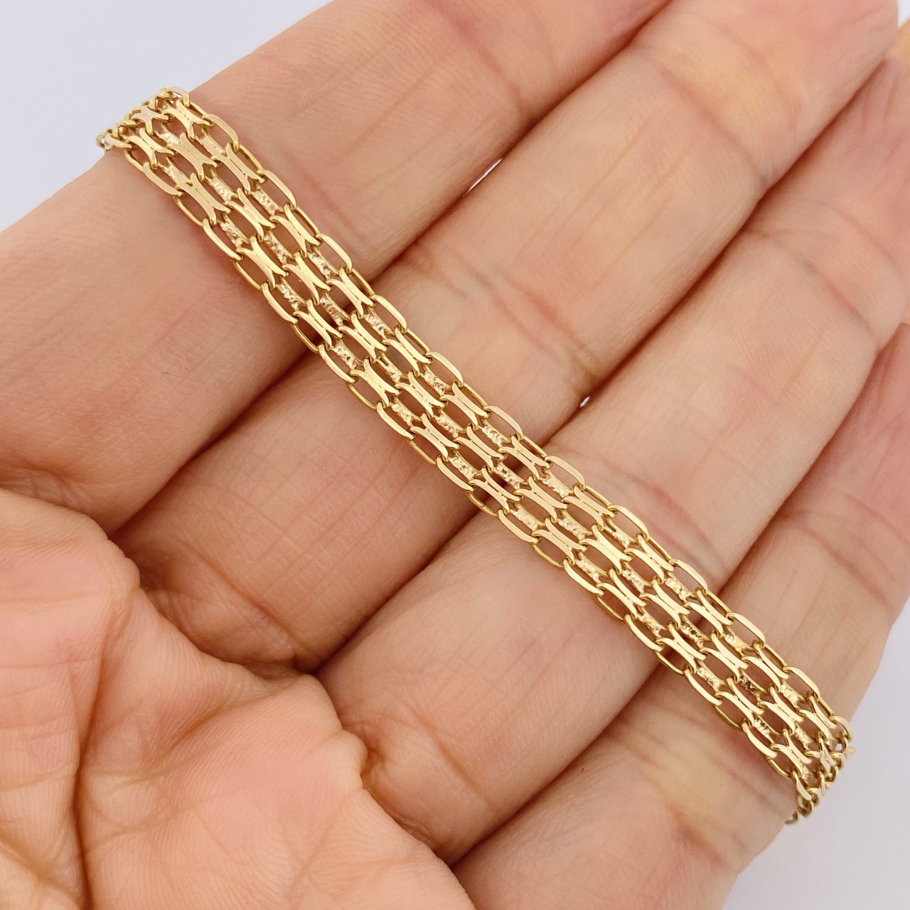 Bismark Bracelet 4.55gr / 7.1in / 18K Gold +1 18K &