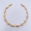 Bracelet Grain 5.25gr / 21.1cm / 4.6mm Two Yellow Rose Gold 18K $