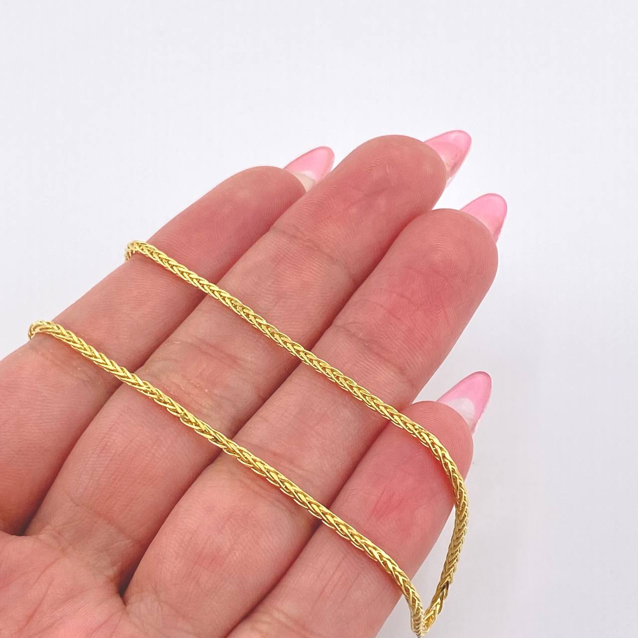 Cadena Franco 4.4gr / 23 1/2 in / 1.4mm Oro Amarillo +3 18K