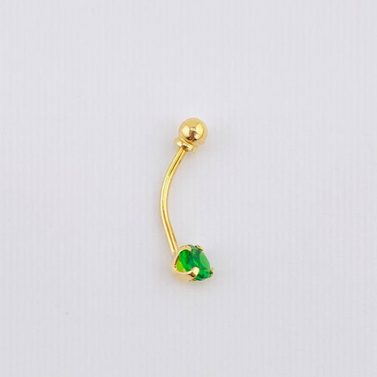 Piercing Ombligo 0.4gr / 3/4 in / Oro Amarillo 18K