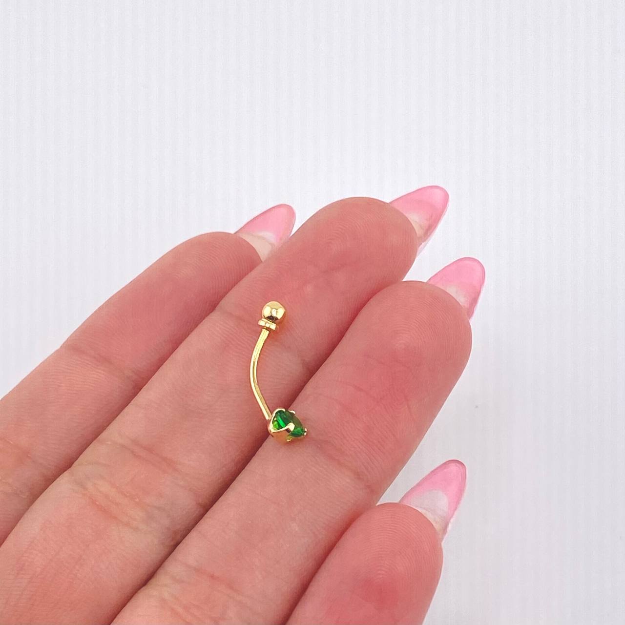 Piercing Ombligo 0.4gr / 3/4 in / Oro Amarillo 18K