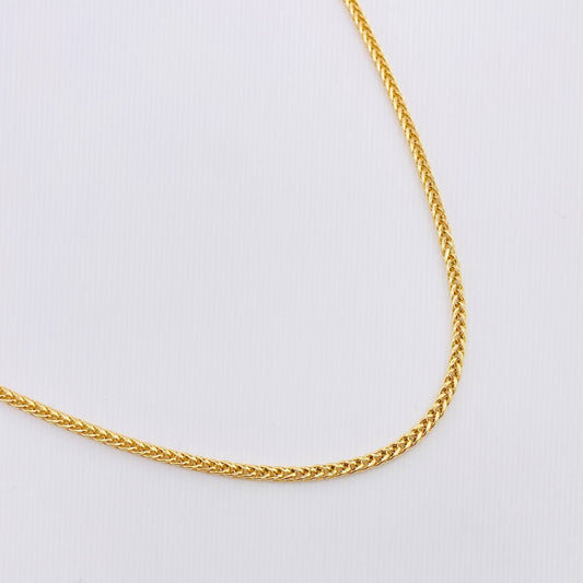 Cadena Franco 5.4gr / 23 1/2 in / 2.1mm Oro Amarillo +3 18K