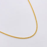 Cadena Franco 4.85gr / 23 1/2 in / 1mm Oro Amarillo +3 18K *