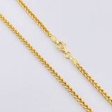 Cadena Franco 5.45gr / 23 1/2 in / 2.1mm Oro Amarillo +3 18K