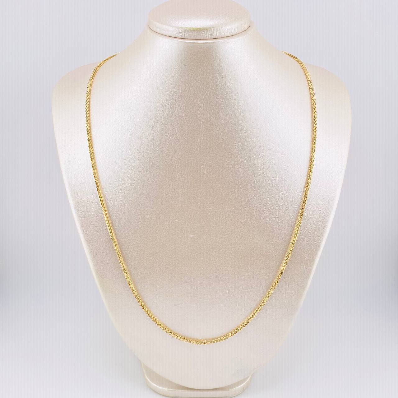 Cadena Franco 4.85gr / 23 1/2 in / 1mm Oro Amarillo +3 18K *