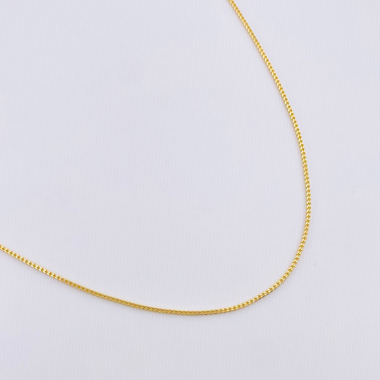 Cadena Franco 3.85gr / 17 3/4 in / 1mm Oro Amarillo +3 18K *