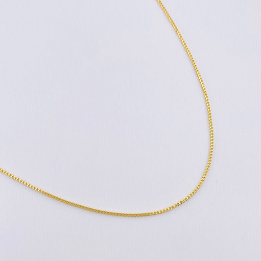 Cadena Franco 4.25gr / 23 1/2 in / 1mm Oro Amarillo +3 18K *