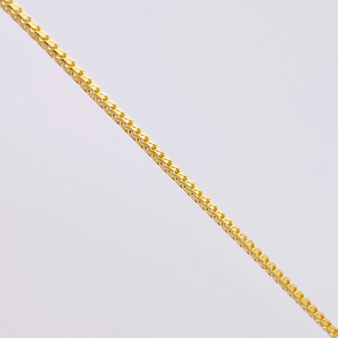 Cadena Franco 3.85gr / 17 3/4 in / 1mm Oro Amarillo +3 18K *