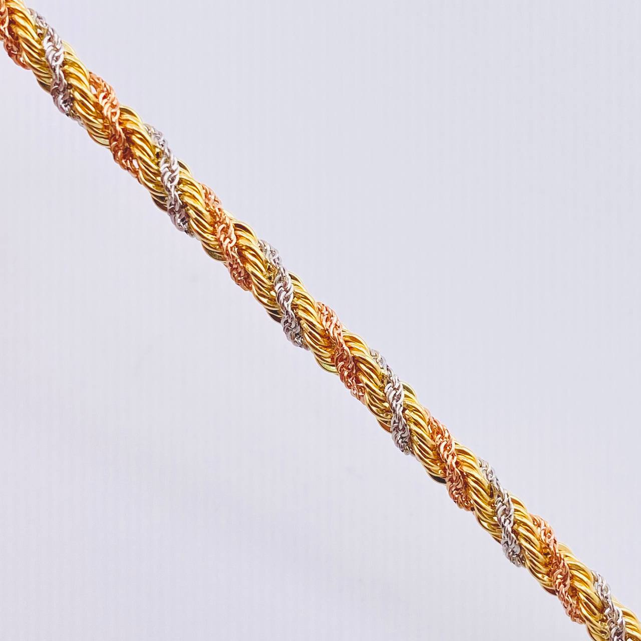 Rope Bracelet 4.05gr / 7 1/2 in / 3.5mm Three Golds +3 18K *