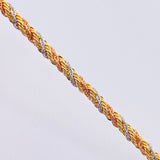 Rope Bracelet 4.05gr / 7 1/2 in / 3.5mm Three Golds +3 18K *