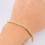 Rope Bracelet 4.05gr / 7 1/2 in / 3.5mm Three Golds +3 18K *