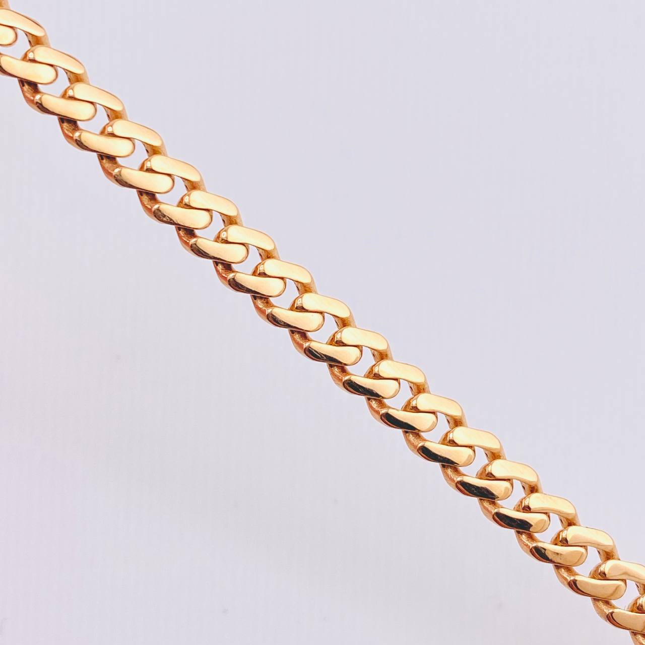 Pulso Cubano Monaco 6.5gr / 7 in / 4.9mm Oro Rosa +4 18K *