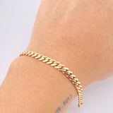 Pulso Cubano Monaco 6.9gr / 8 in / 4.9mm Oro Rosa +4 18K ©