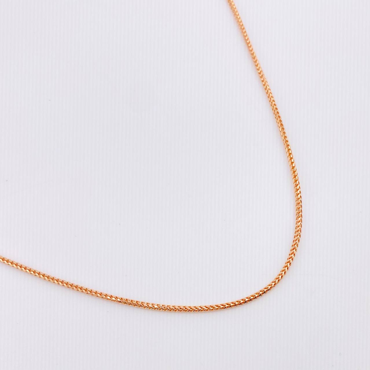 Cadena Franco 5.3gr / 23 1/2 in / 1.2mm Oro Rosa +3 18K