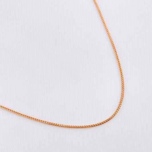 Cadena Franco 5.3gr / 23 1/2 in / 1.2mm Oro Rosa +3 18K