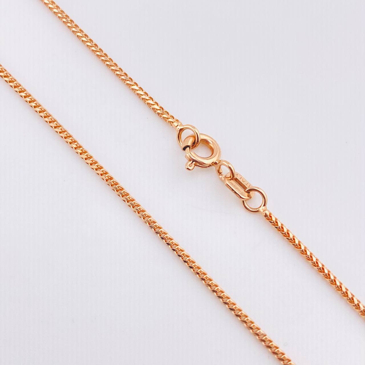 Cadena Franco 4.4gr / 19 3/4 in / 1.2mm Oro Rosa +3 18K *