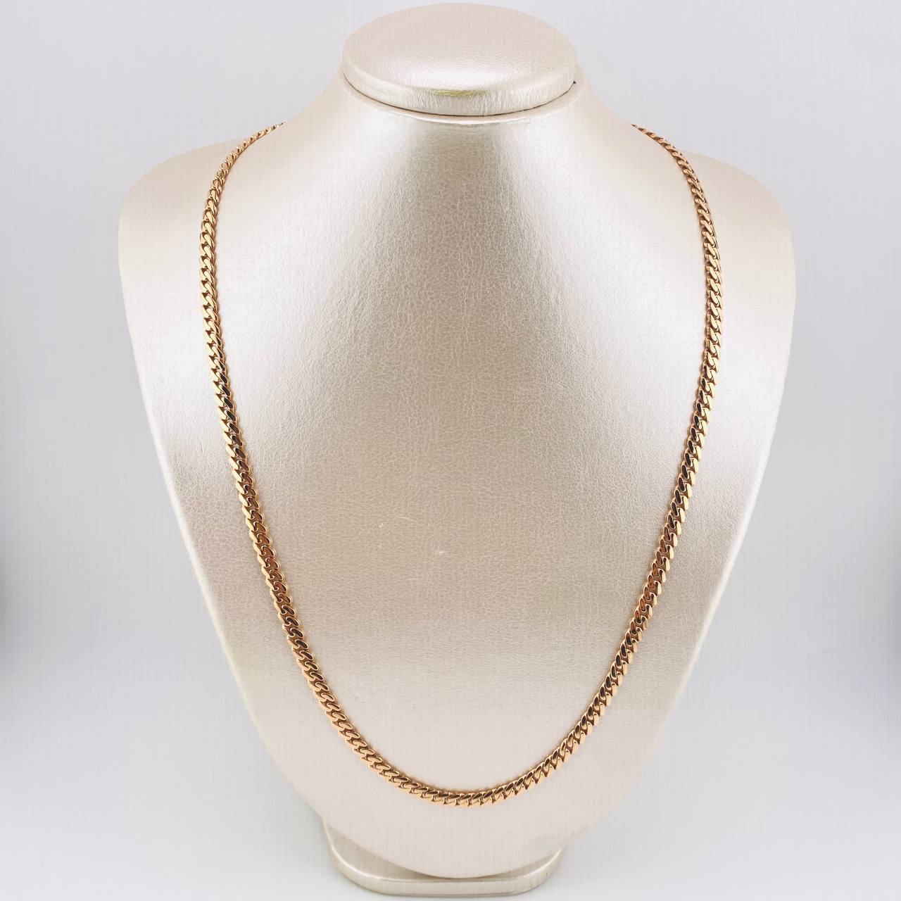 Cadena Cubana Monaco 19.45gr / 23 1/2 in / 4.9mm Oro Rosa +4 18K *