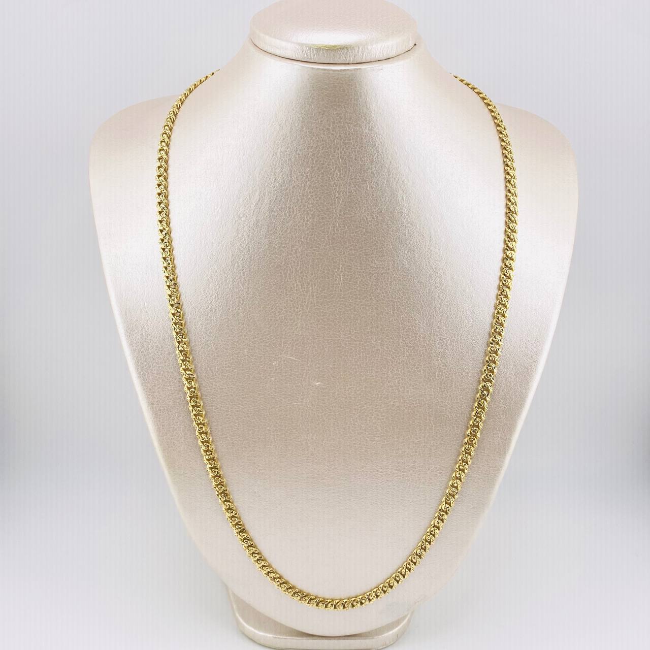 Cadena Cubana Monaco 20.5gr / 23 1/2 in / 5mm Oro Amarillo +4 18K *