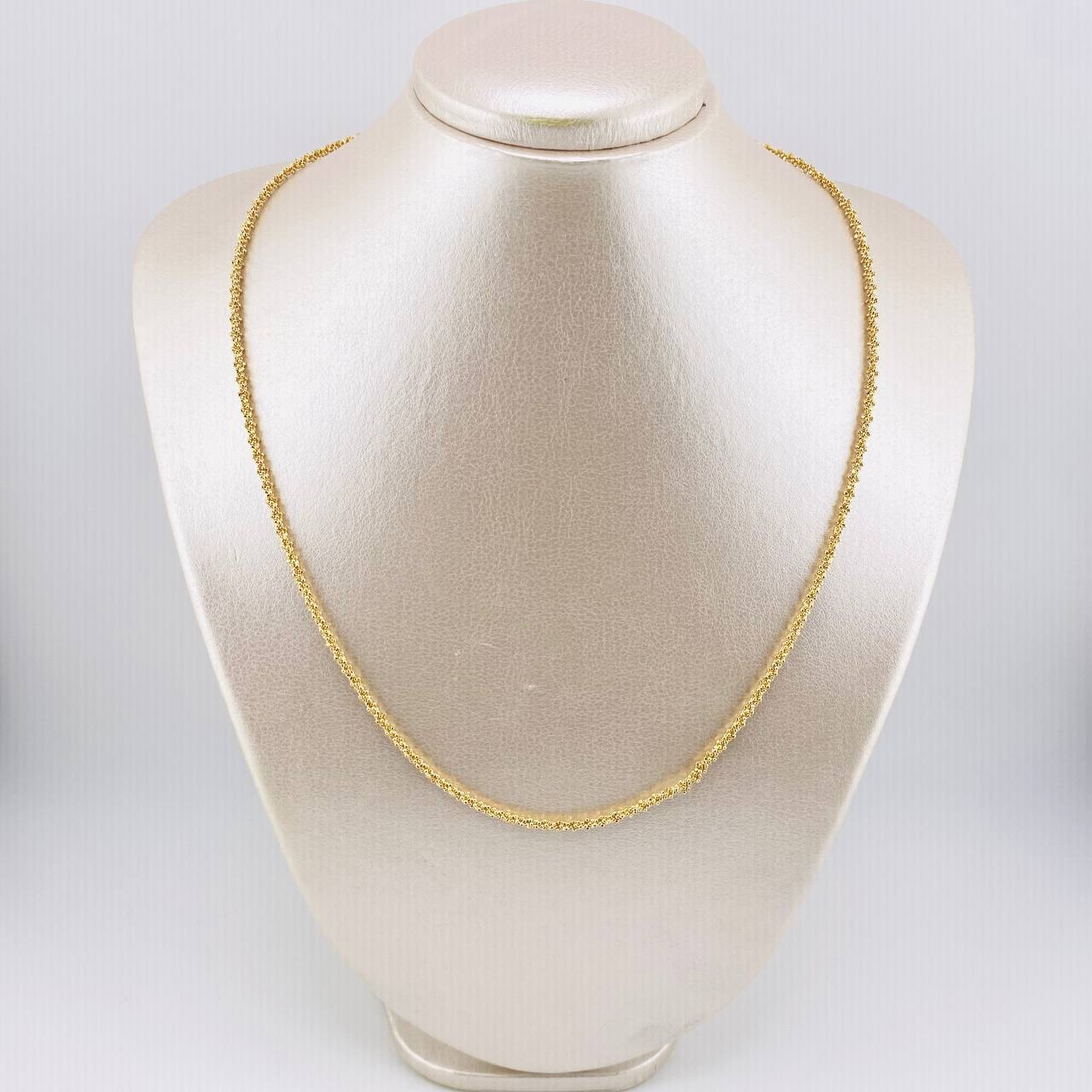 Cadena Morse Trenzada 10.6gr / 20 3/4 in / 2.3mm Oro Amarillo +3 18K *