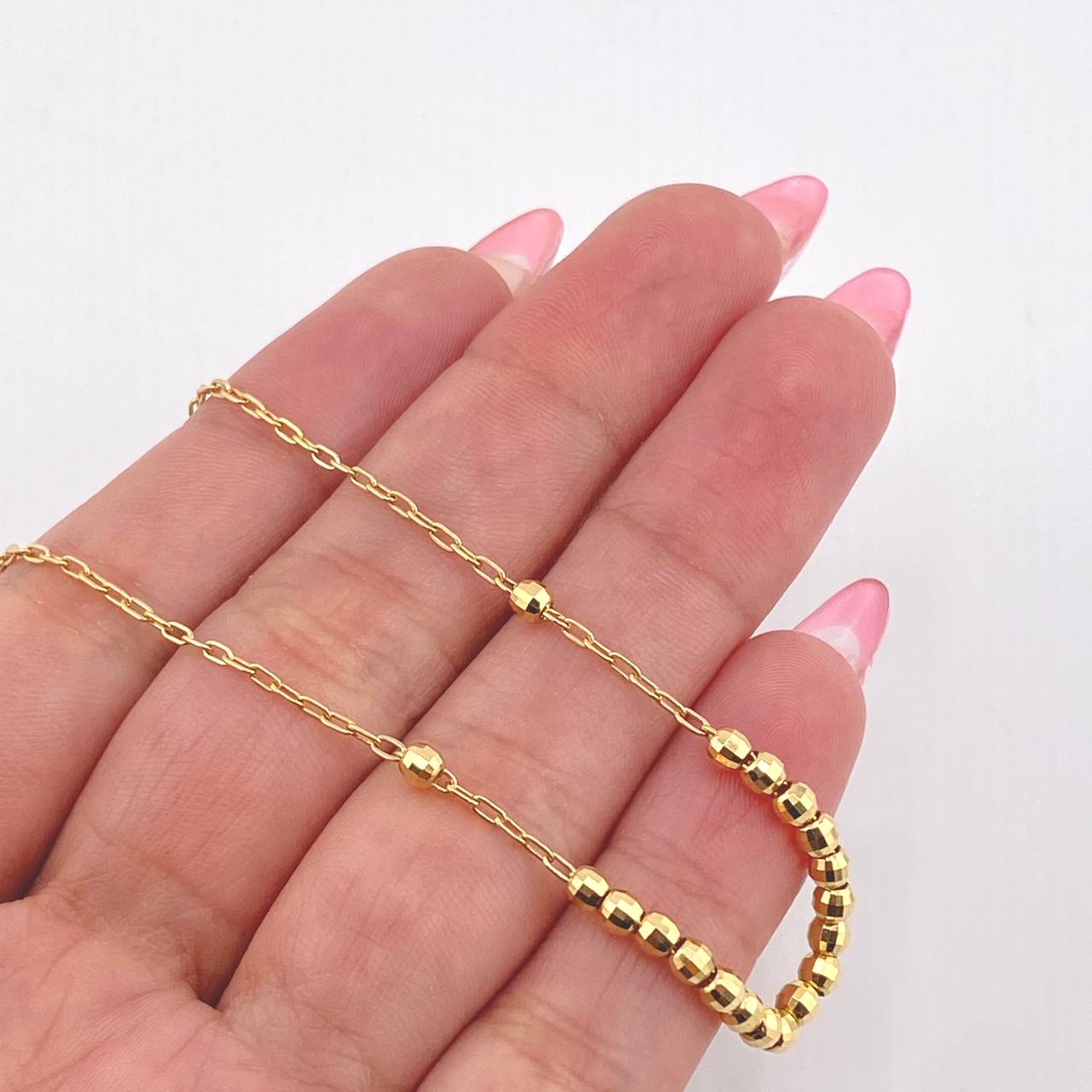 Cadena Cajón Bolas 3.85gr / 15 3/4 in / 3mm Oro Amarillo +3 18K *