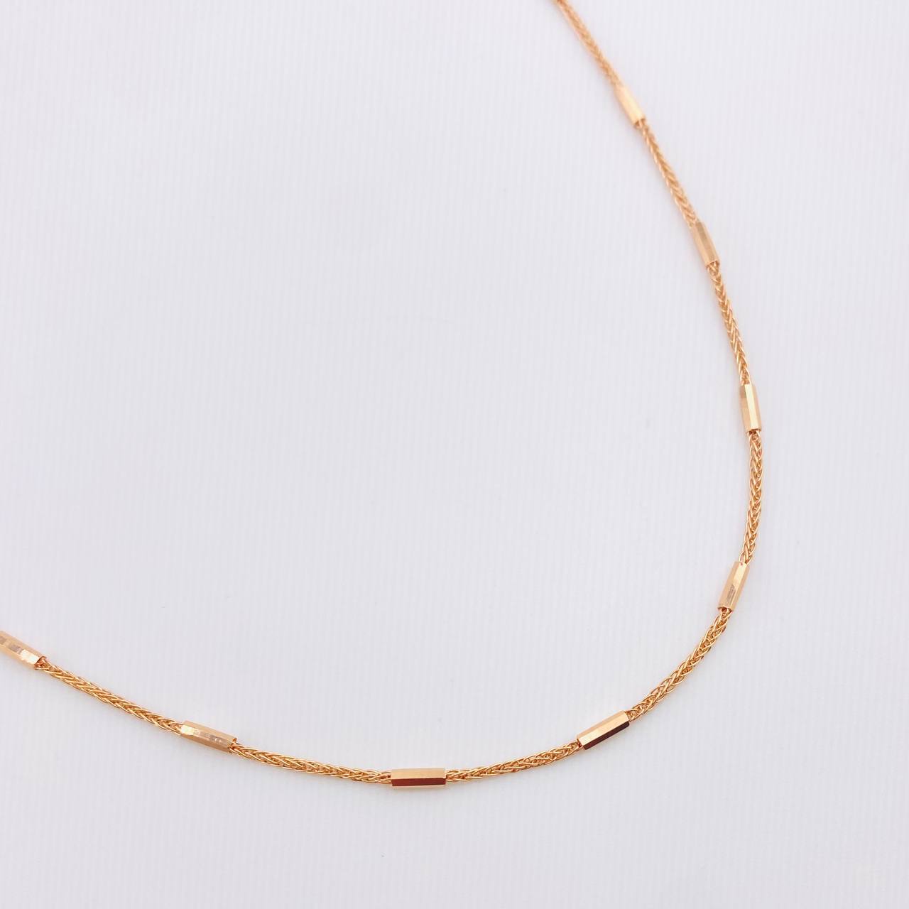 Cadena Franco Cilindros 3gr / 17 3/4 in / 1.4mm Oro Rosa +3 18K *