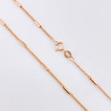 Cadena Franco Cilindros 2.9gr / 17 3/4 in / 1.4mm Oro Rosa +3 18K ©