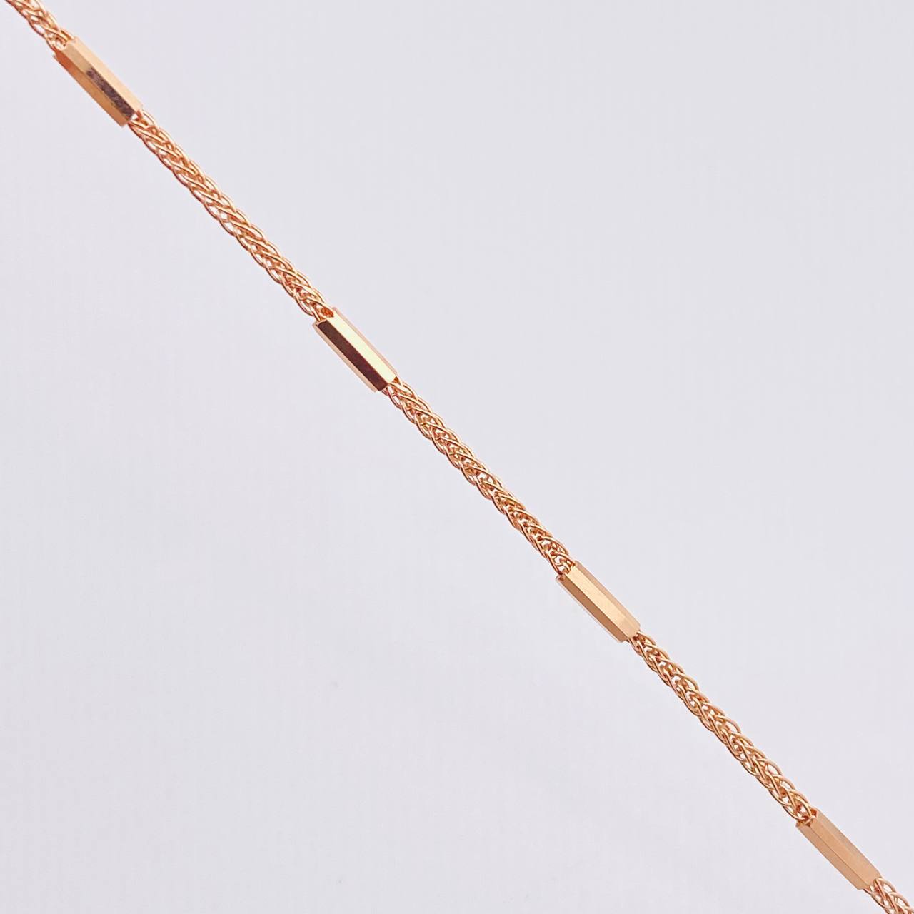 Cadena Franco Cilindros 2.95gr / 17 3/4 in / 1.3mm Oro Rosa +3 18K