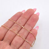 Cadena Franco Cilindros 2.95gr / 17 3/4 in / 1.3mm Oro Rosa +3 18K