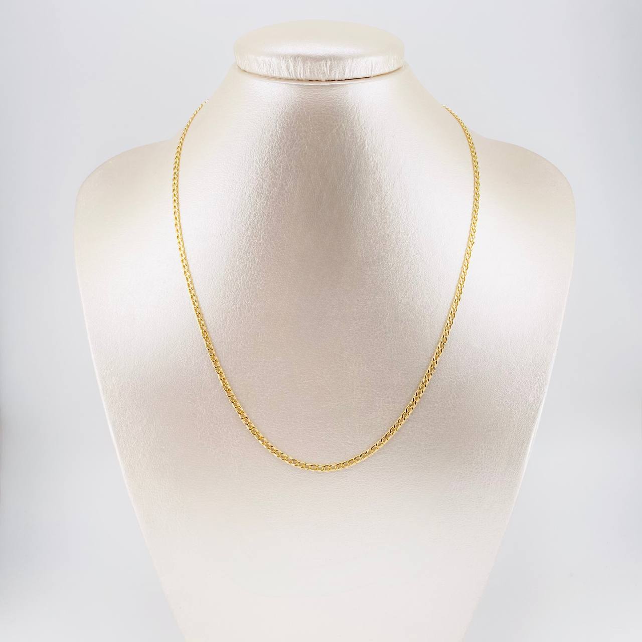 Cadena Cubana 2.15g / 18 in / 2.4mm Oro Amarillo 18K