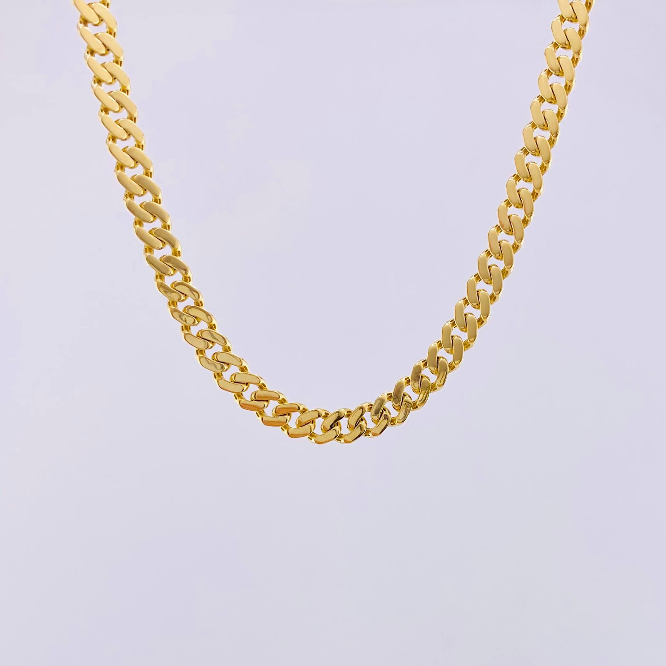 Cadena Cubana Monaco 16.3gr / 19 3/4 in / 5mm Oro Amarillo +4 18K *