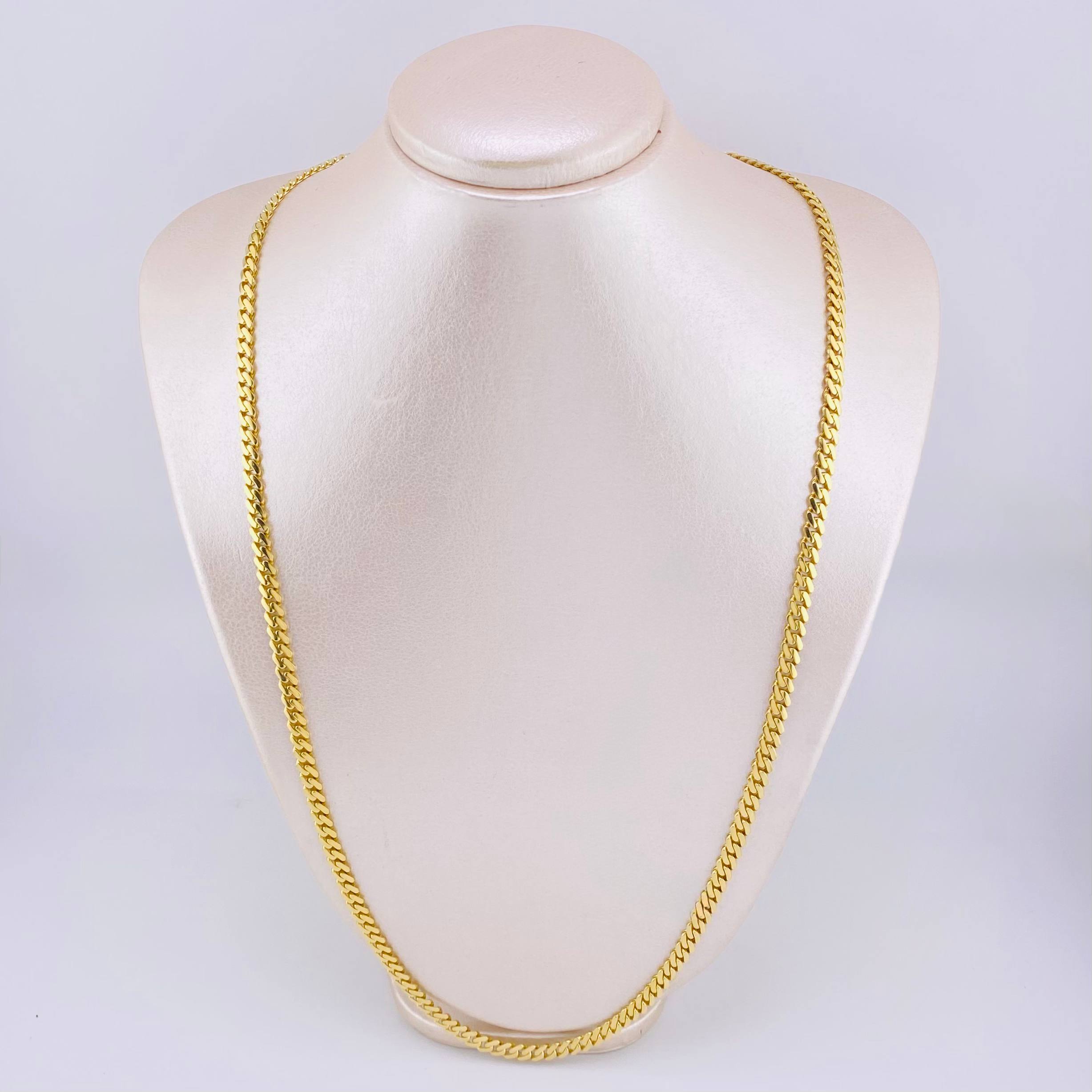Cadena Cubana Monaco 22gr / 27 1/2 in / 5mm Oro Amarillo +4 18K ©