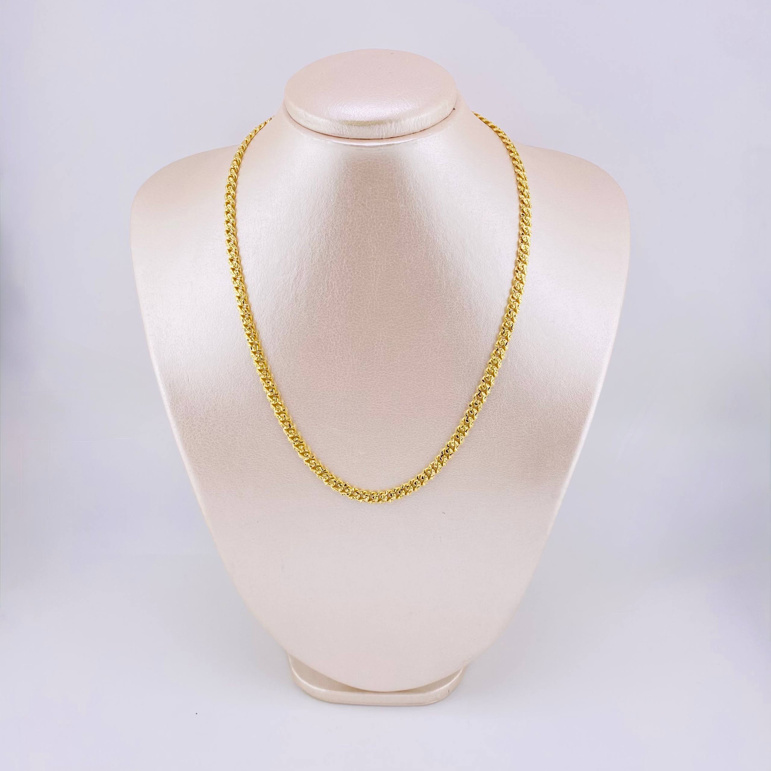 Cadena Cubana Monaco 15.35gr / 17 3/4 in / 5mm Oro Amarillo +4 18K *