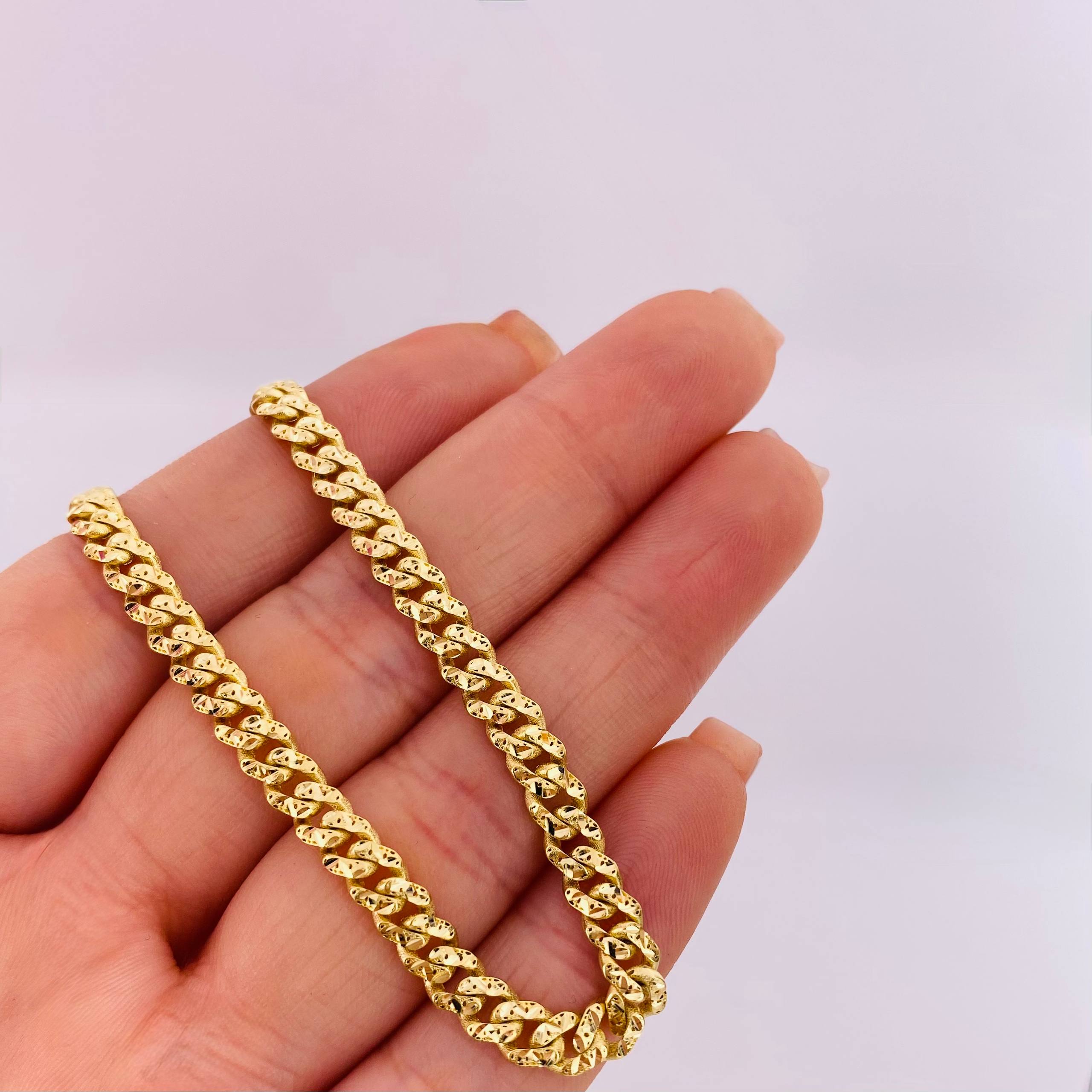 Cadena Cubana Monaco 16.35gr / 19 3/4 in / 4.9mm Oro Amarillo +4 18K *